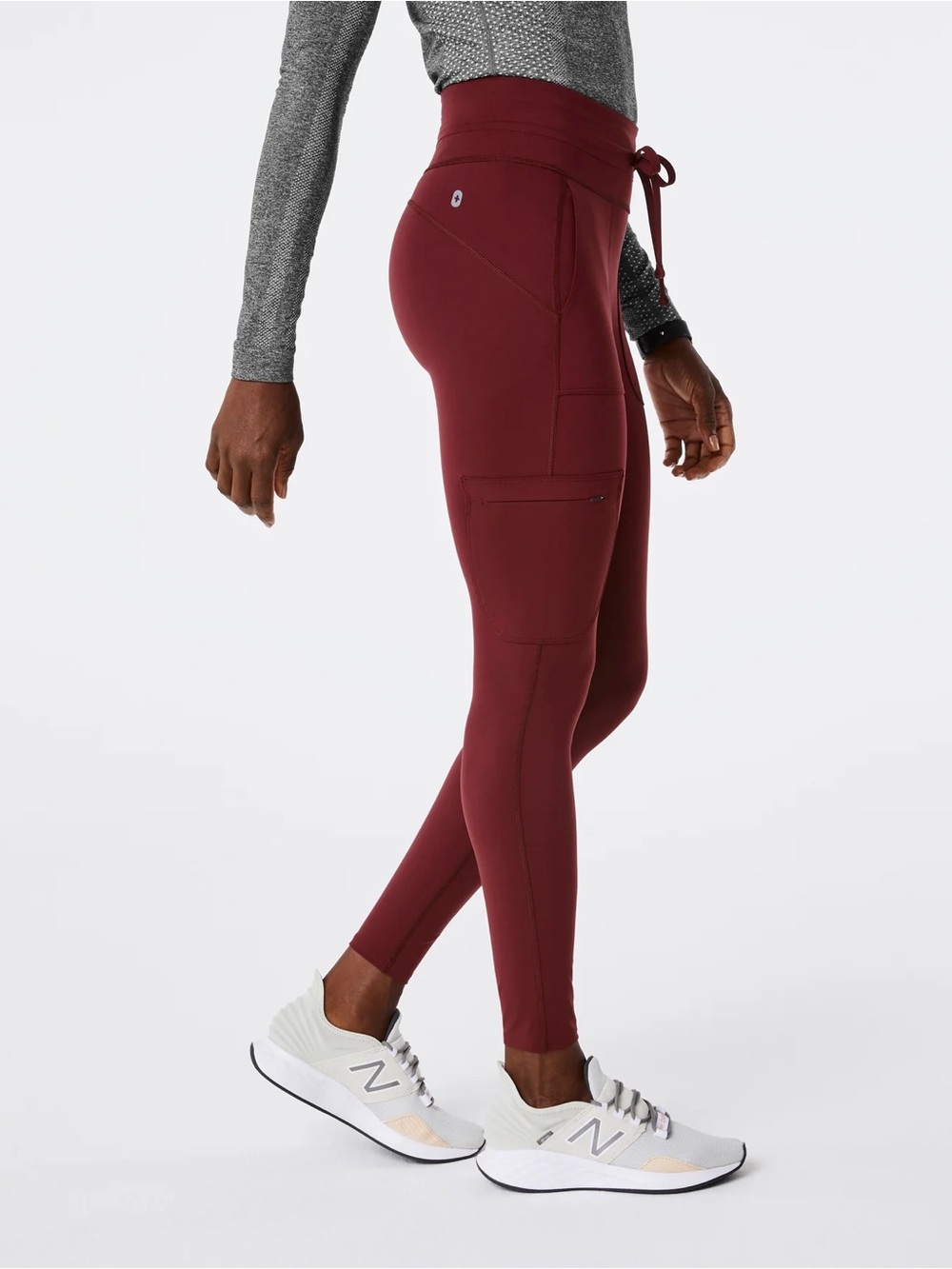 Figs NWT Seville High-Rise ScrubLegging Burgundy Red XL Skinny Nurse Medical